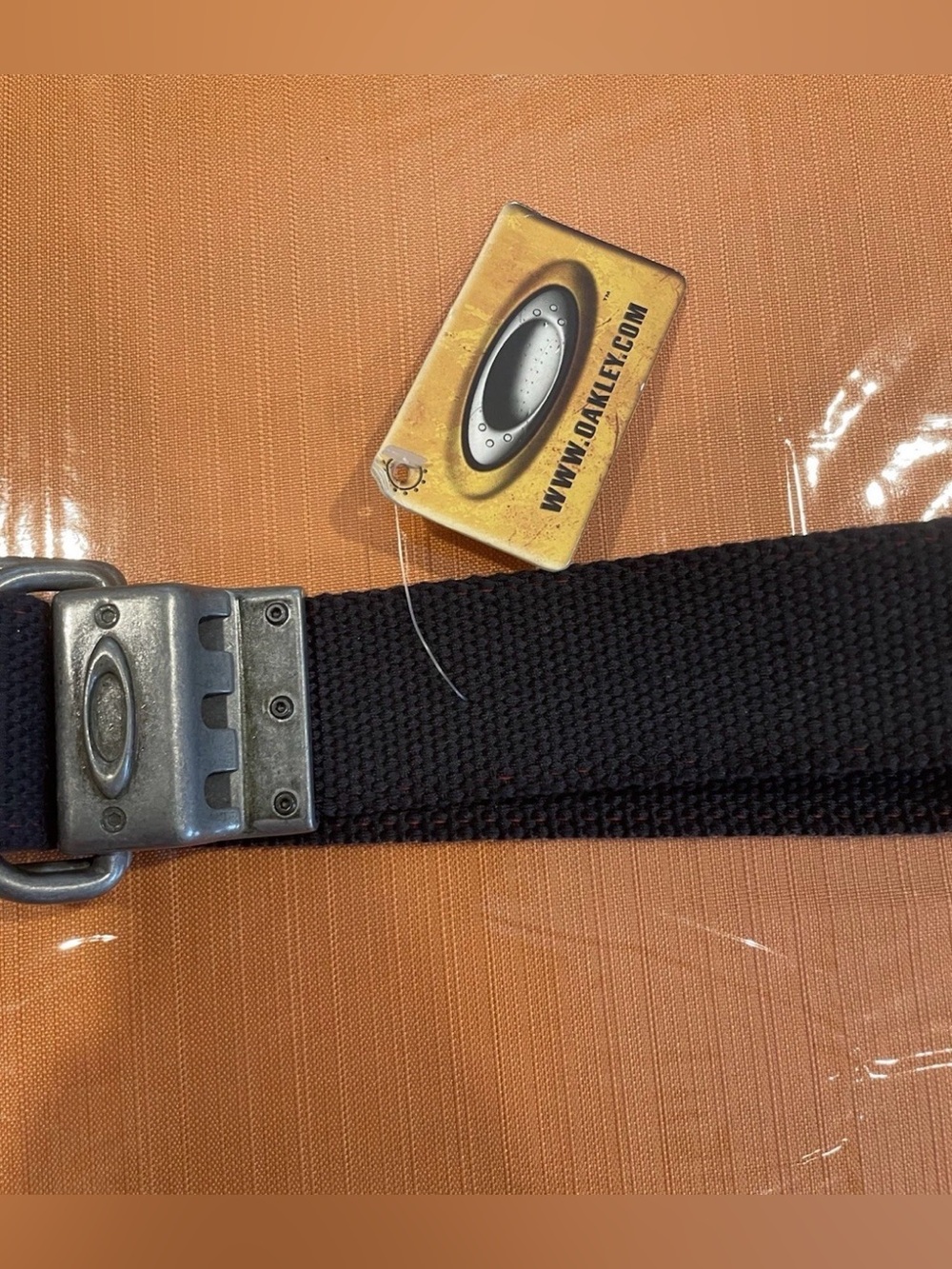 Vintage Oakley Belt 2.0 Webbed NEW With Tags Black/Navy Blue L/XL Skater Y2K - Picture 3 of 7
